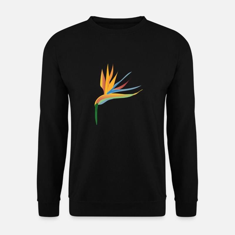 Tropische Strelizie, Illustration - Unisex Pullover - Schwarz