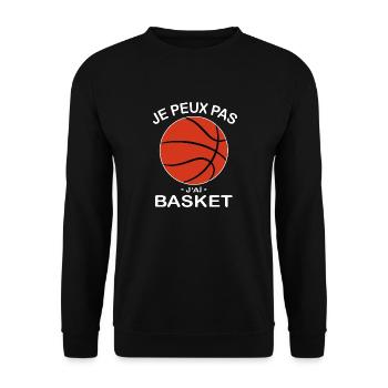 Je Peux Pas J'ai Basket - Sweat-shirt Unisexe - noir - Devant - Alina (178cm) & Michal (187cm)