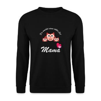 Du machst einen tollen Job weiß - Unisex Pullover - Schwarz - Vorne - Alina (178cm) & Michal (187cm)