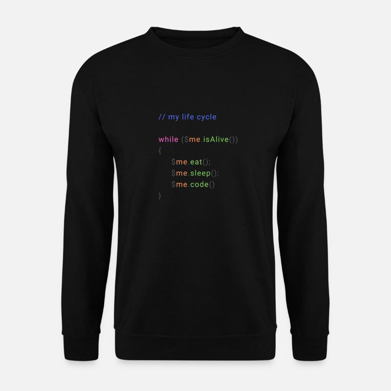 my life cycle dev - Sweat-shirt Unisexe - noir