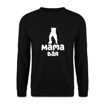 Mama Bear - Unisex Sweatshirt - black - Front - Alina (178cm) & Michal (187cm)