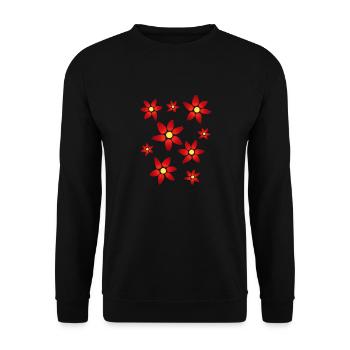 Fleurs, fleurs - Sweat-shirt Unisexe - noir - Devant - Alina (178cm) & Michal (187cm)