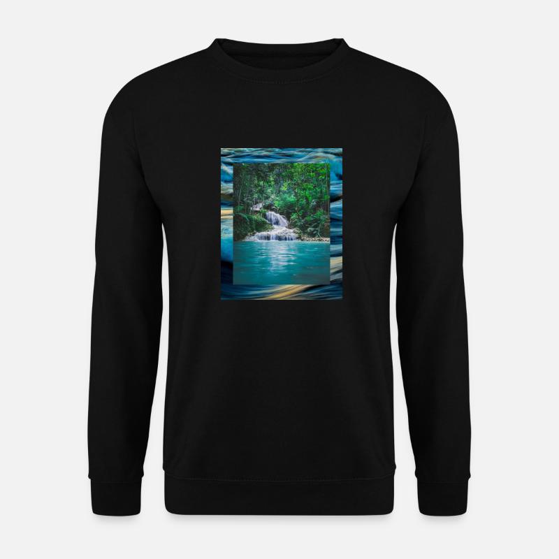 Wasserfall - Unisex Pullover - Schwarz
