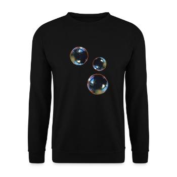 3 soap bubbles - Unisex Sweatshirt - black - Front - Alina (178cm) & Michal (187cm)