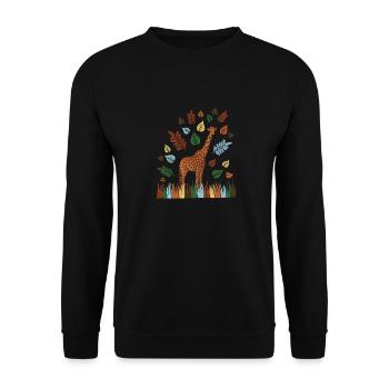 Douce girafe - Sweat-shirt Unisexe - noir - Devant - Alina (178cm) & Michal (187cm)