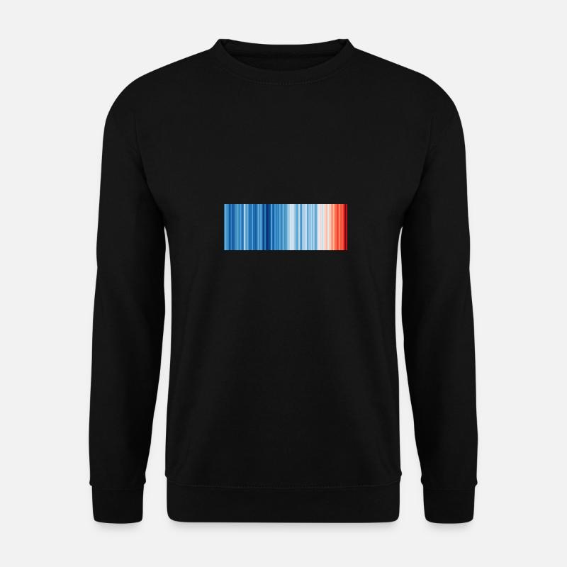 Warming Stripes illustrating the global warming - Unisex Pullover - Schwarz