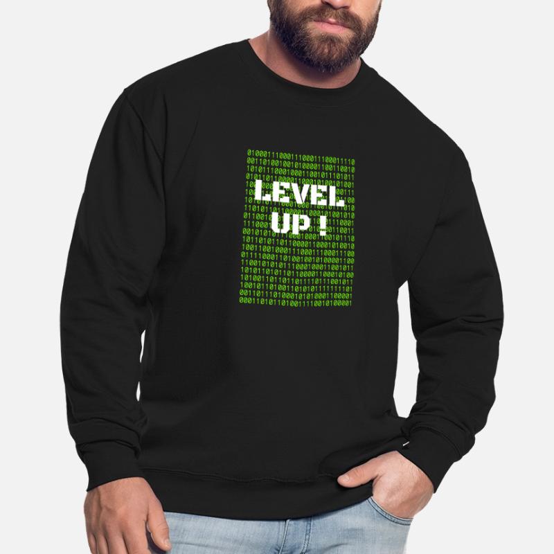 Level up et code binaire Sweat-shirt Unisexe