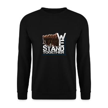 We stand together riot police BePo USK - Unisex Sweatshirt - black - Front - Alina (178cm) & Michal (187cm)