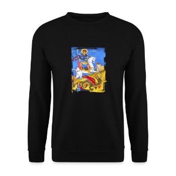 orthodox fresco - Unisex Sweatshirt - black - Front - Alina (178cm) & Michal (187cm)