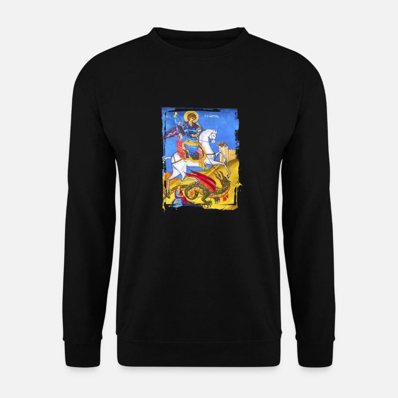 orthodoxes Fresko - Unisex Pullover - Schwarz