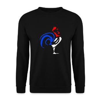 coq français - Sweat-shirt Unisexe - noir - Devant - Alina (178cm) & Michal (187cm)