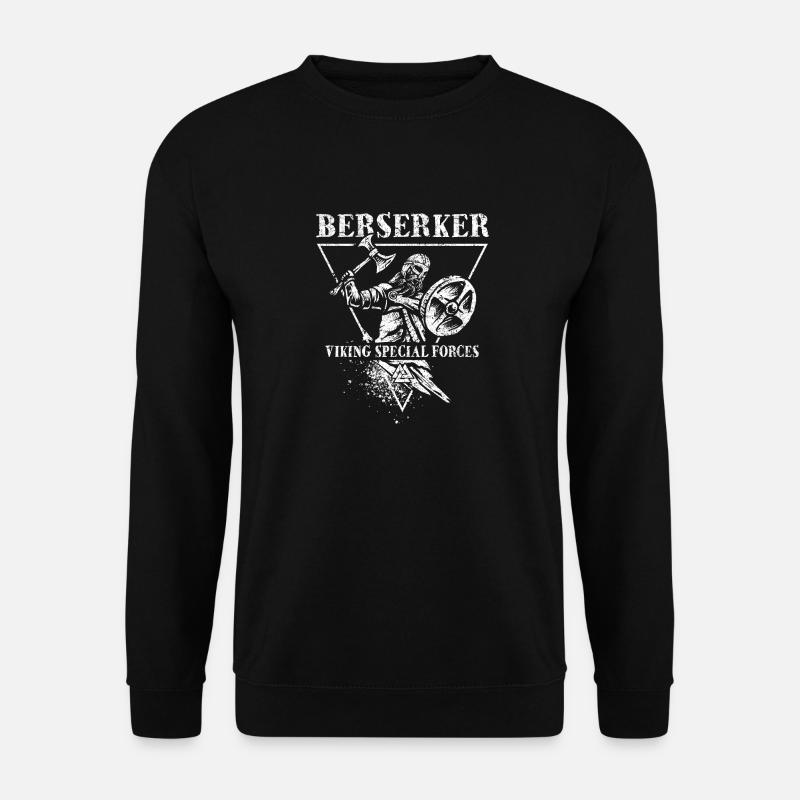 Berserker Wikinger nordische Mythologie Valhalla - Unisex Pullover - Schwarz