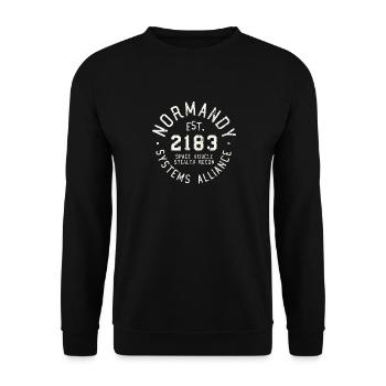 SSV Normandy Athletic - Unisex Sweatshirt - black - Front - Alina (178cm) & Michal (187cm)