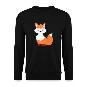 Fuchs - Unisex Pullover - Schwarz - Vorne - Alina (178cm) & Michal (187cm)