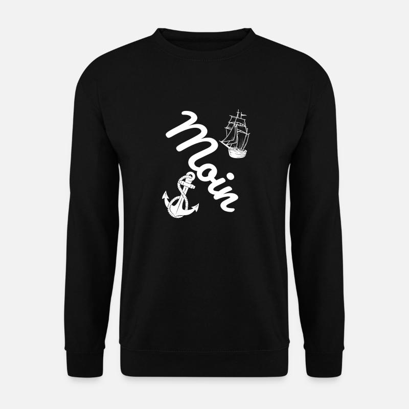 MOIN anker schiff - Unisex Pullover - Schwarz