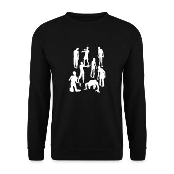ZOMBIE - Sweat-shirt Unisexe - noir - Devant - Alina (178cm) & Michal (187cm)