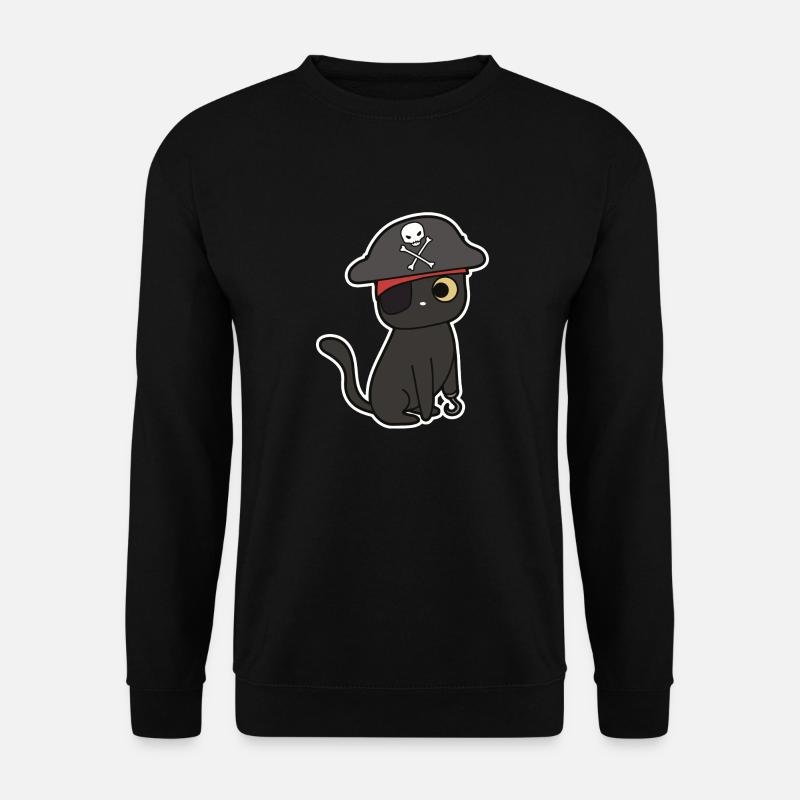 Pirate Cat - Unisex Sweatshirt - black