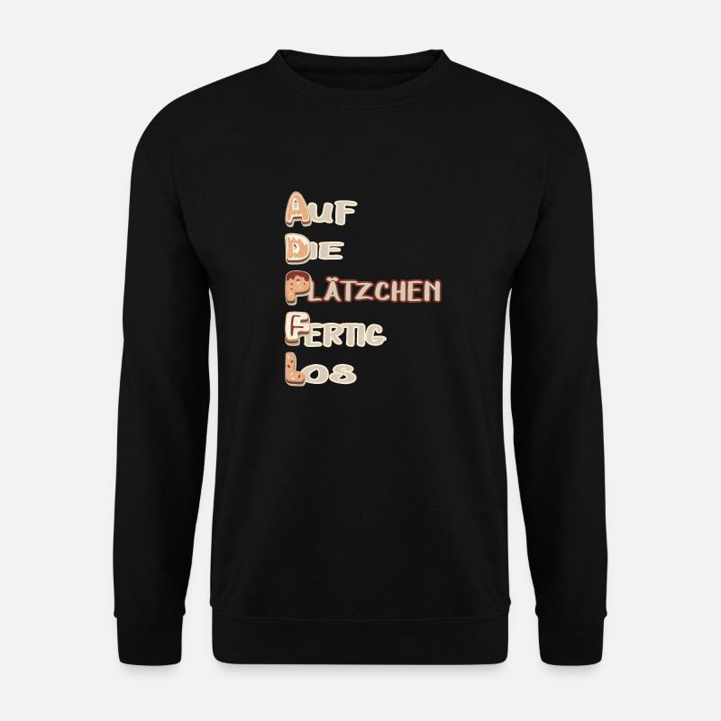 kekse backen plätzchen zeit weihnachtsbäckerei - Unisex Pullover - Schwarz