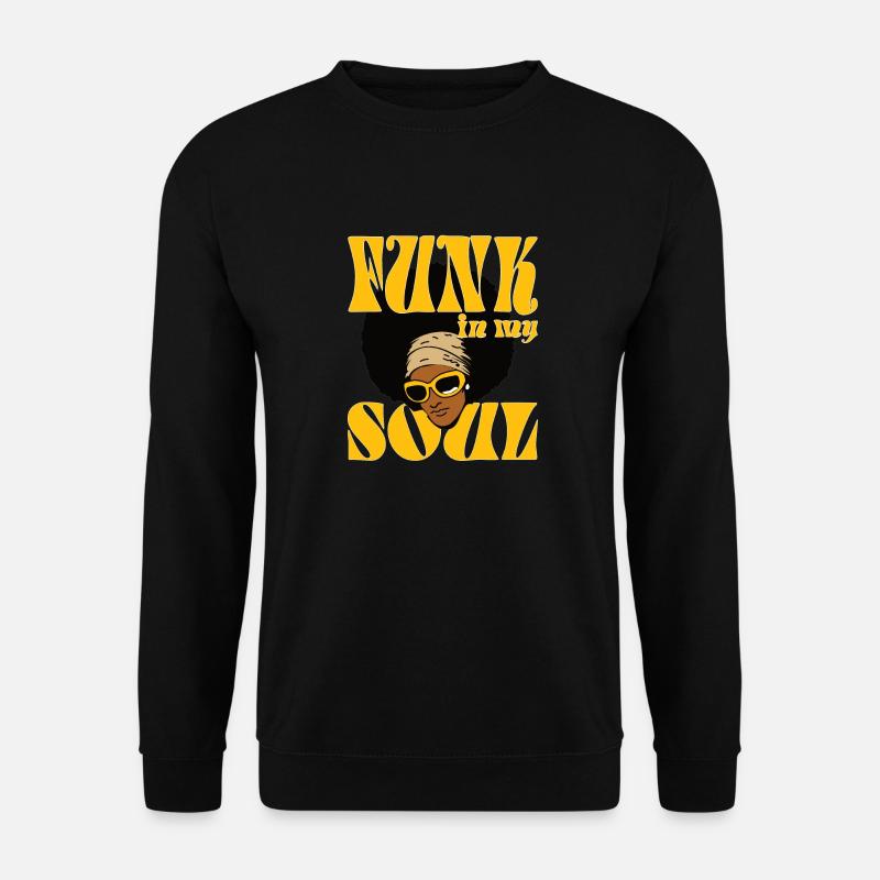 Funky Soul Afro america - Unisex Pullover - Schwarz