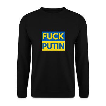 Ukraine - Unisex Pullover - Schwarz - Vorne - Alina (178cm) & Michal (187cm)