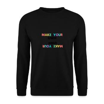 Make Your Own - Unisex Sweatshirt - black - Front - Alina (178cm) & Michal (187cm)