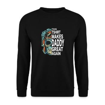 Legendaddy best papa best daddy in the world legend - Unisex Sweatshirt - black - Front - Alina (178cm) & Michal (187cm)
