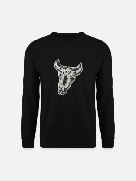 TOMZOFF Bull Skull - Unisex Pullover - Schwarz