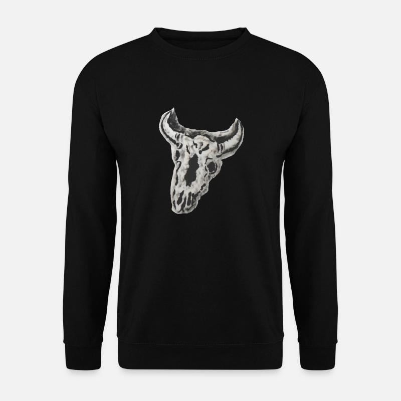 TOMZOFF Bull Skull - Unisex Pullover - Schwarz