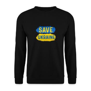 Save Ukraine - Unisex Sweatshirt - black - Front - Alina (178cm) & Michal (187cm)