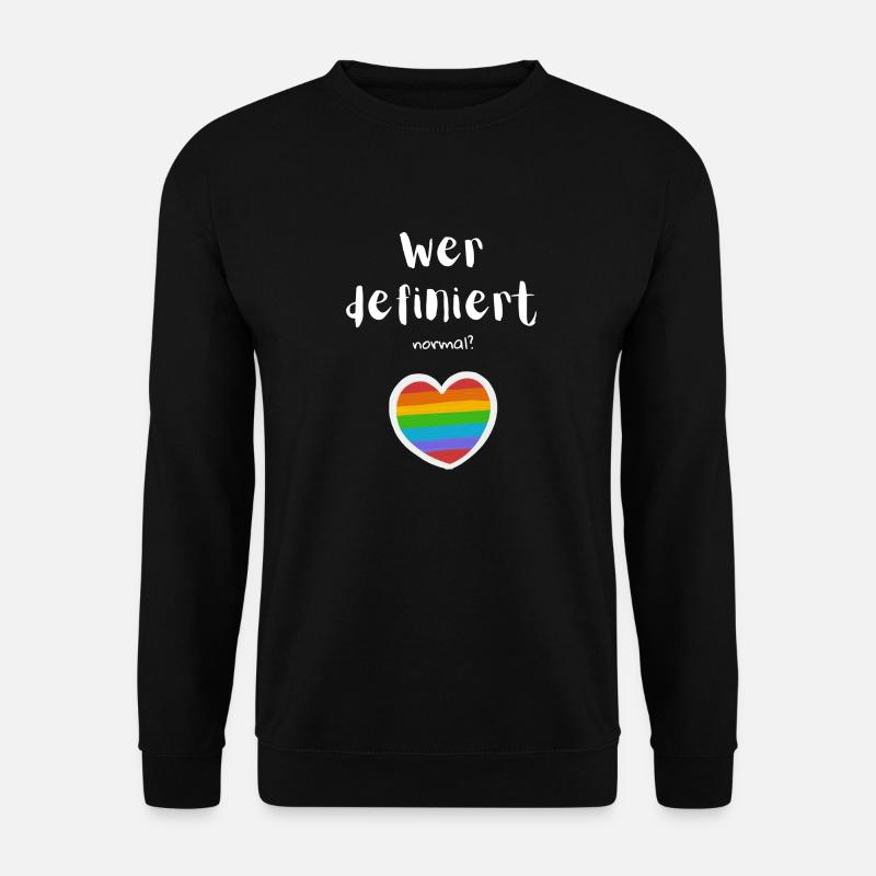 Wer definiert normal? - Unisex Pullover - Schwarz