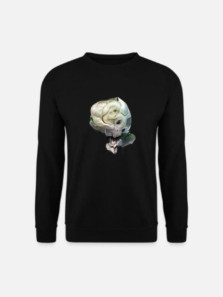 Crâne Rose - Sweat-shirt Unisexe - noir