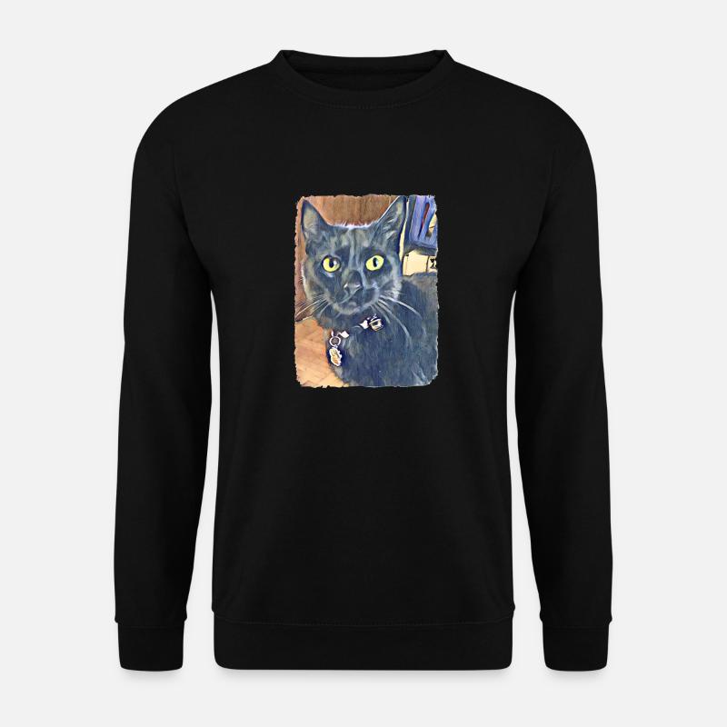 schwarze Katze - unser Liebling - Unisex Pullover - Schwarz