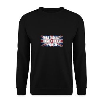 coldest summer climate protection summer england flag - Unisex Sweatshirt - black - Front - Alina (178cm) & Michal (187cm)