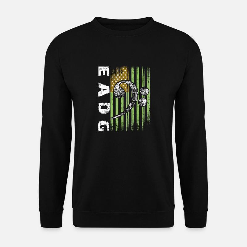 Notes de basse EADG avec drapeau américain - Sweat-shirt Unisexe - noir