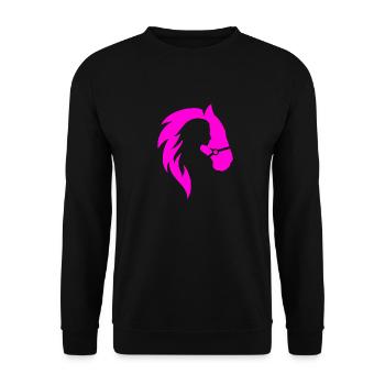 Horse & Woman Yoga SPORT Tshirt Birthday Gift - Unisex Sweatshirt - black - Front - Alina (178cm) & Michal (187cm)
