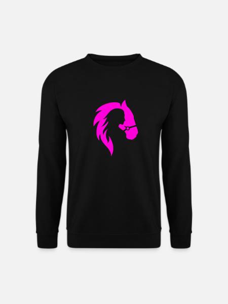 Pferd & Frau Yoga SPORT Geburtstag T-Shirt - Unisex Pullover - Schwarz
