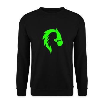Horse & Woman Yoga SPORT Tshirt Birthday Gift - Unisex Sweatshirt - black - Front - Alina (178cm) & Michal (187cm)