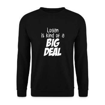 Logan est un peu un gros problème - Sweat-shirt Unisexe - noir - Devant - Alina (178cm) & Michal (187cm)