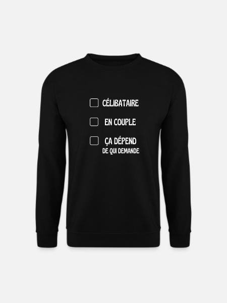ça dépend - Sweat-shirt Unisexe - noir