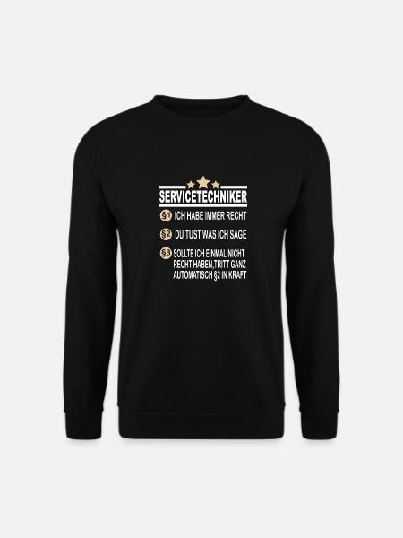 Servicetechniker Abschluss Fortbildung Ingenieur - Unisex Pullover - Schwarz