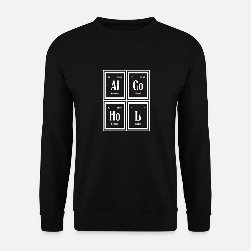 Alkohol | Periodensystem der Elemente - Unisex Pullover - Schwarz
