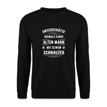 Schnauzer - Unisex Pullover - Schwarz - Vorne - Alina (178cm) & Michal (187cm)
