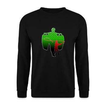 Trychle and Geisslechlöpfe - Unisex Sweatshirt - black - Front - Alina (178cm) & Michal (187cm)