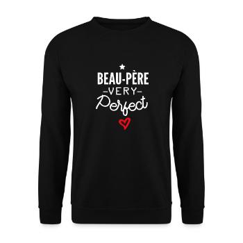 Beau-père parfait / Beau-père very perfect - Sweat-shirt Unisexe - noir - Devant - Alina (178cm) & Michal (187cm)
