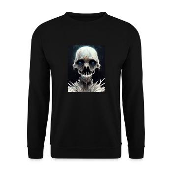 Metal Skull Monster - Unisex Sweatshirt - black - Front - Alina (178cm) & Michal (187cm)