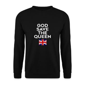 Dieu sauve la reine - Sweat-shirt Unisexe - noir - Devant - Alina (178cm) & Michal (187cm)