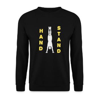 Handstand Balance : Calisthenics - Unisex Sweatshirt - black - Front - Alina (178cm) & Michal (187cm)