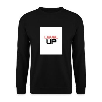 level up - Unisex Sweatshirt - black - Front - Alina (178cm) & Michal (187cm)