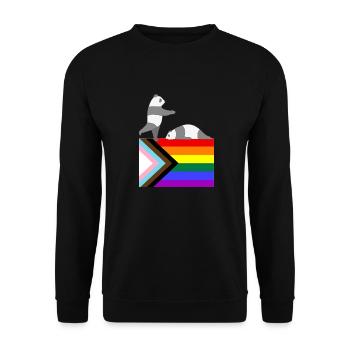 Gay Panda - Sweat-shirt Unisexe - noir - Devant - Alina (178cm) & Michal (187cm)