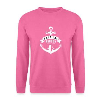 Ancre, Logo nautique. Inspiré de la vieille école - Sweat-shirt Unisexe - rose - Devant